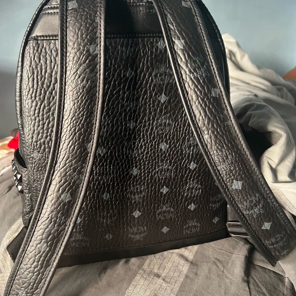Mcm bookbag with studs medium size